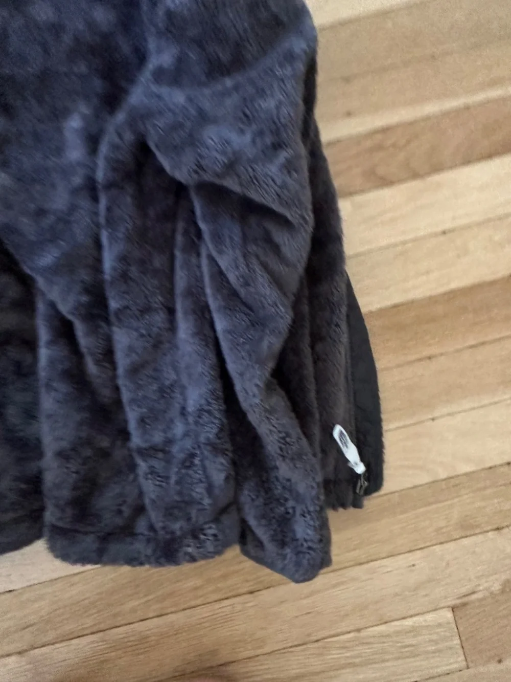Soft furry north face zip up jacket